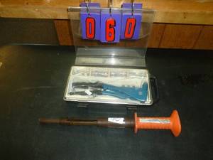 lot 60 image: Pop Rivet Kit & Remingtor Power Tool. As shown. SEE TERMS