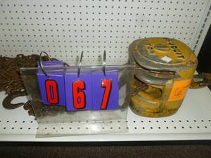 lot 67 image: Budgit 1 ton Chain Hoist. As shown. SEE TERMS
