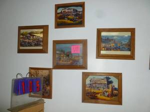 lot 105 image: Qty of 6 Small Car & Motorcycle Prints. As shown. SEE TERMS
