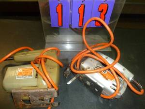 lot 113 image: Qty of 2 Black & Decker Jig Saws. As shown. SEE TERMS