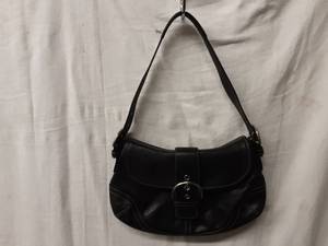 lot 8 image: Coach Genuine Leather Black Handbag