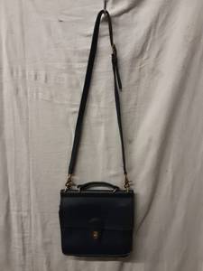 lot 15 image: Coach Genuine Leather Blue Handbag