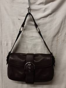 lot 18 image: Coach Genuine Leather Brown Handbag