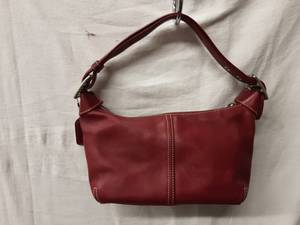 lot 36 image: Coach Genuine Leather Dark Red Color Handbag