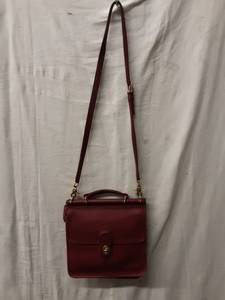 lot 41 image: Coach Genuine Leather Cranberry Color Handbag