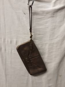 lot 57 image: Coach Bronze Leather Wristlet