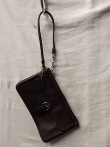 lot 60 image: Coach Brown Leather WalletWristlet