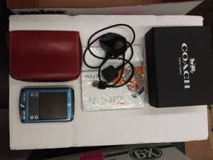 lot 75 image: Coach Red Leather Palm Pilot Case & Palm Pilot Device