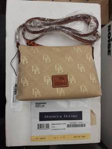lot 79 image: Dooney & Bourke (New With Tags) Cream Crossbody Pouchette