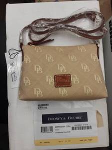 lot 80 image: Dooney & Bourke (New With Tags) Cream Crossbody Pouchette