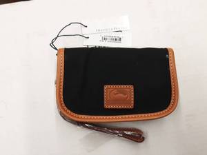 lot 87 image: Dooney & Bourke (New With Tags) Black Snap Pouch With Strap