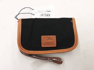 lot 88 image: Dooney & Bourke (New With Tags) Black Snap Pouch With Strap