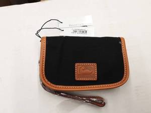 lot 89 image: Dooney & Bourke (New With Tags) Black Snap Pouch With Strap
