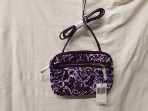 lot 96 image: Vera Bradley (New With Tags) Iconic Little Crossbody-Lilac Paisley