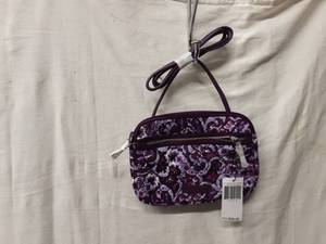 lot 97 image: Vera Bradley (New With Tags) Iconic Little Crossbody-Lilac Paisley