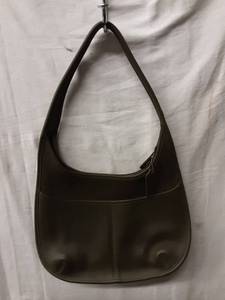lot 102 image: Coach Army Green Leather Handbag