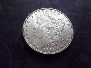 lot 8 image: 1885 Morgan Silver Dollar