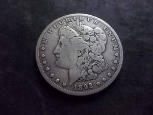 lot 20 image: 1892 S Morgan Silver Dollar