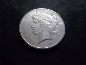 lot 37 image: 1927 Peace Silver Dollar