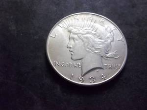 lot 41 image: 1934 Silver Peace Dollar