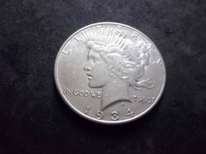 lot 42 image: 1934 D Silver Peace Dollar