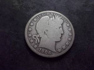 lot 51 image: 1906 D Barber Half Dollar