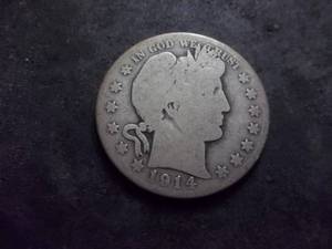 lot 56 image: 1914 S Barber Half Dollar