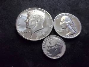 lot 68 image: 1964 Silver Proof Set Unc.