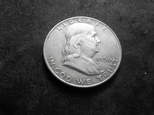 lot 74 image: 1950 D Franklin Half Dollar