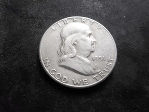 lot 77 image: 1951 S Franklin Half Dollar