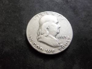 lot 82 image: 1953 D Franklin Half Dollar
