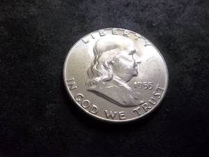 lot 87 image: 1955 Franklin Silver Half Dollar
