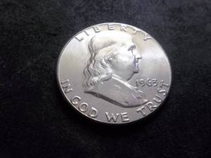 lot 101 image: 1963 Franklin Half Dollar