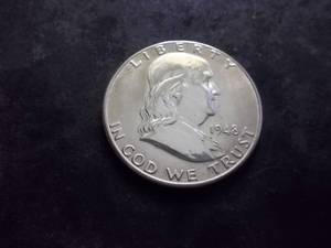 lot 70 image: 1948 D Franklin Half Dollar