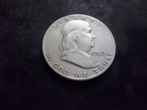 lot 72 image: 1949 S Franklin Half Dollar