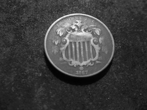 lot 106 image: 1867 Shield Nickel