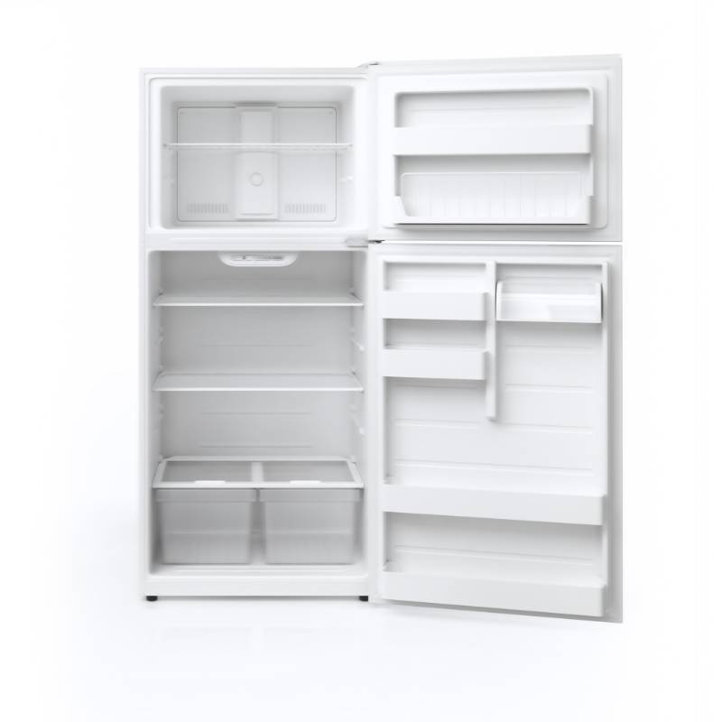 lot A2 image: Midea 18 Cu. Ft. Top Mount Freezer Refrigerator WHD-663FWEW1 - NEW - Minor dings