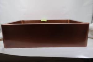 lot S4 image: Modern Farmhouse Smooth Copper Sink W33XL22