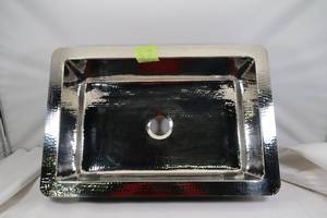 lot S7 image: Hammered Stainless Steel - Kitchen Undermount Sink - 33X22
