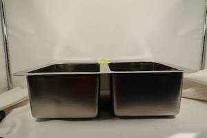 lot S9 image: Hammered Stainless Steel - 5050 Kitchen Double 33X22