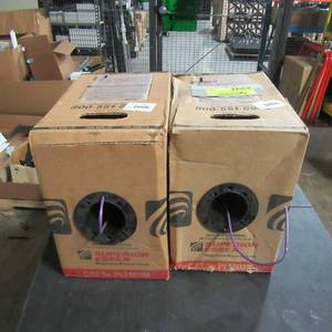 lot 63 image: Lot of 2 large spools of 2x24 Marathon Cat5E Cable