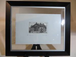 lot 64 image: Framed Etching of Brussels