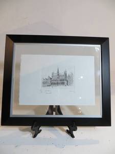 lot 66 image: Framed Etching of Brussels