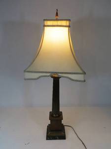 lot 77 image: Italian Made Antique Table Lamp with Marble Base