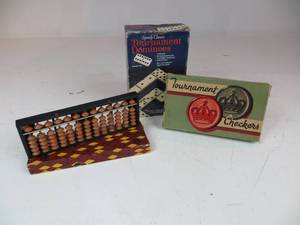 lot 86 image: Checkers, Dominos, & Abacus
