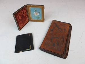 lot 89 image: 2 VINTAGE Wallets & Keepsake