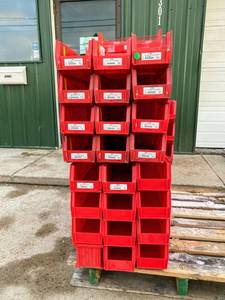 lot 3 image: Two Dozen Plastic Parts Bins (24)