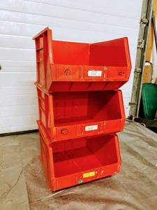 lot 4 image: Large Plastic Parts Bins (3)