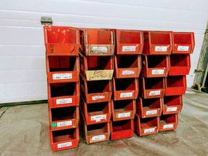 lot 15 image: Red Storage Bins - 11 Deep (24)