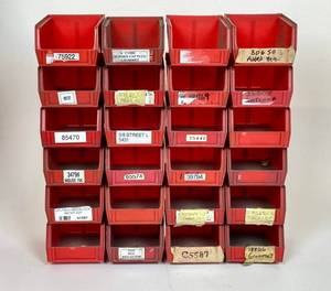 lot 23 image: Small Plastic Parts Bins (24)